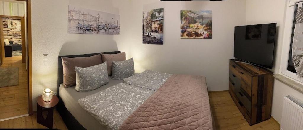Kleines Apartment Mit Begehbarer Dusche Im Schlafzimmer Эбербах Экстерьер фото